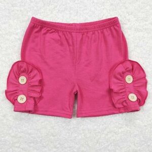 NEW Boutique Pink Ruffle Button Kids Shorts 3T